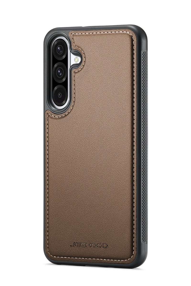 JEEHOOD CaseMe Phone Case Compatible with Samsung Galaxy A36 5G Luxury PU Leather Back Cover Cover Compatible with Samsung Galaxy A36 5G - Brown - Image 4