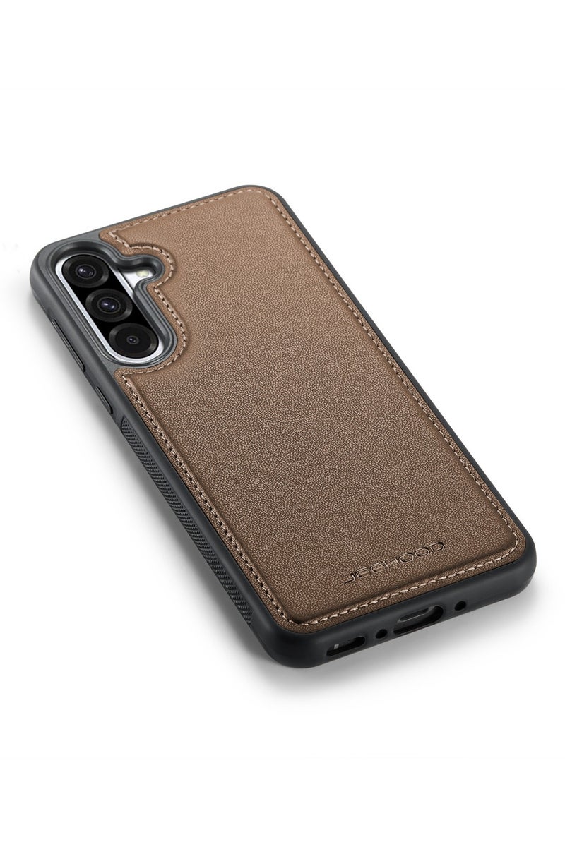 JEEHOOD CaseMe Phone Case Compatible with Samsung Galaxy A36 5G Luxury PU Leather Back Cover Cover Compatible with Samsung Galaxy A36 5G - Brown - Image 2