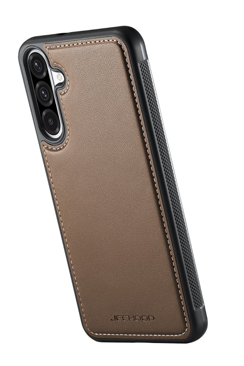 JEEHOOD CaseMe Phone Case Compatible with Samsung Galaxy A36 5G Luxury PU Leather Back Cover Cover Compatible with Samsung Galaxy A36 5G - Brown - Image 3