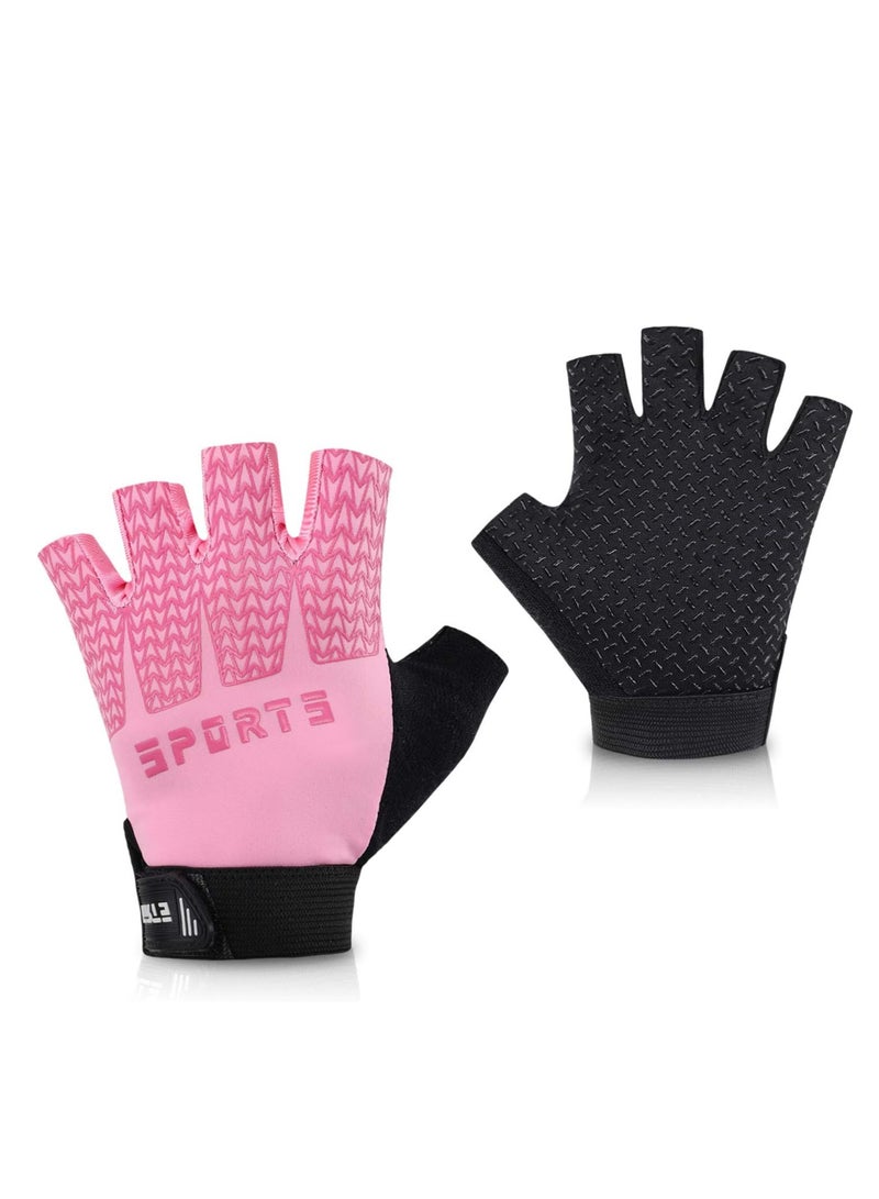 Oasisgalore Kids Half Finger Sport Gloves Kids Fingerless Cycling Gloves，Kids Fishing Gloves for Camping Fishing Outdoor Sports  - Image 1