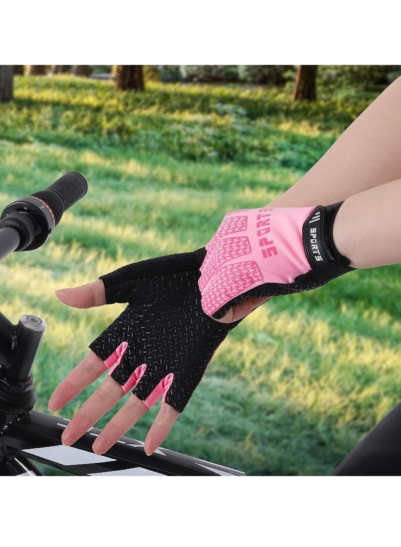 Oasisgalore Kids Half Finger Sport Gloves Kids Fingerless Cycling Gloves，Kids Fishing Gloves for Camping Fishing Outdoor Sports  - Image 5