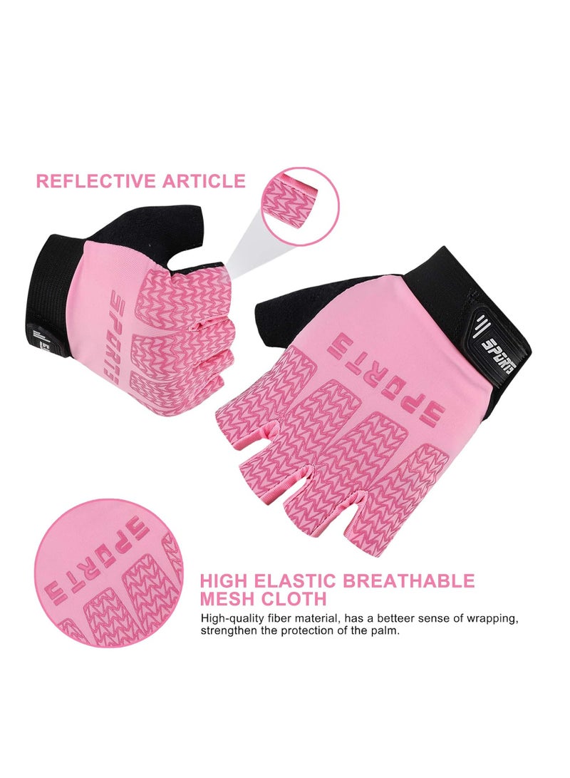 Oasisgalore Kids Half Finger Sport Gloves Kids Fingerless Cycling Gloves，Kids Fishing Gloves for Camping Fishing Outdoor Sports  - Image 3