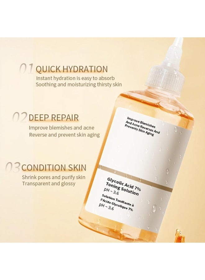 تونر حمض الجليكوليك 7% سعة 240 ملليلتر – محلول تقشير سطحي يساعد على تجديد البشرة وتحسين ملمسها لبشرة أكثر إشراقًا - Image 4