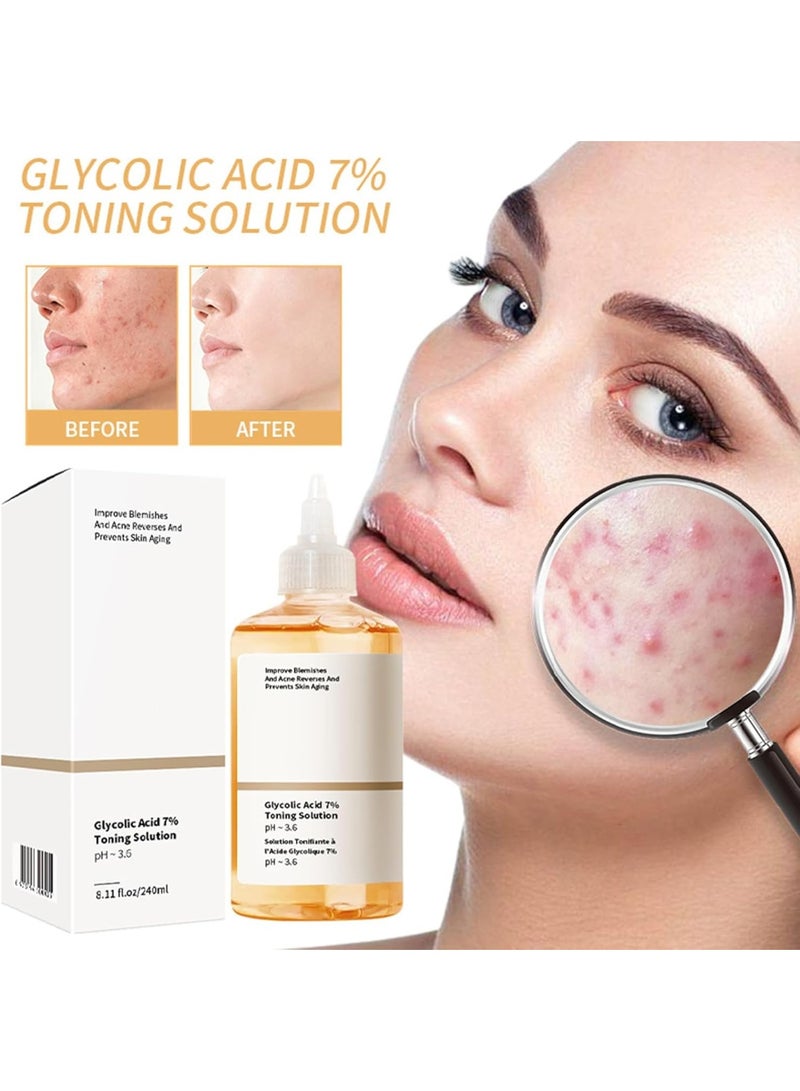 تونر حمض الجليكوليك 7% سعة 240 ملليلتر – محلول تقشير سطحي يساعد على تجديد البشرة وتحسين ملمسها لبشرة أكثر إشراقًا - Image 3