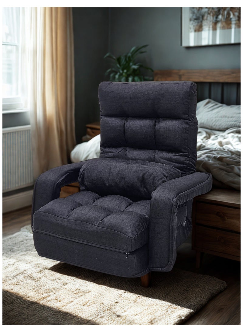 SMART HOME Multi-functional Folding Floor Chair with Adjustable Backrest – Floor Sofa for Relaxing, Reading, Napping, and Gaming – Comfortable Floor Seating for Home and Living Room - Image 1