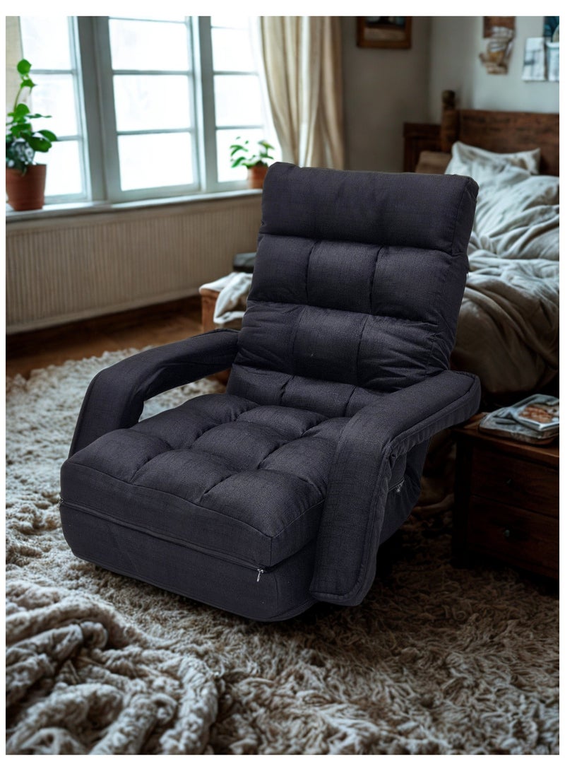 SMART HOME Multi-functional Folding Floor Chair with Adjustable Backrest – Floor Sofa for Relaxing, Reading, Napping, and Gaming – Comfortable Floor Seating for Home and Living Room - Image 2