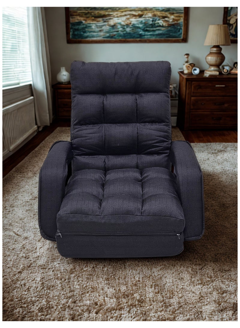 SMART HOME Multi-functional Folding Floor Chair with Adjustable Backrest – Floor Sofa for Relaxing, Reading, Napping, and Gaming – Comfortable Floor Seating for Home and Living Room - Image 3