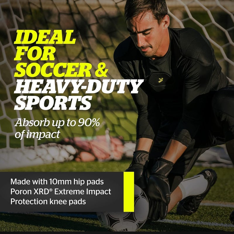 Storelli BodyShield 3/4 Goalkeeper Leggings 2, High-Impact Protection Sweat-Wicking, UV-Resistant Athletic Bottoms for Soccer - Image 2