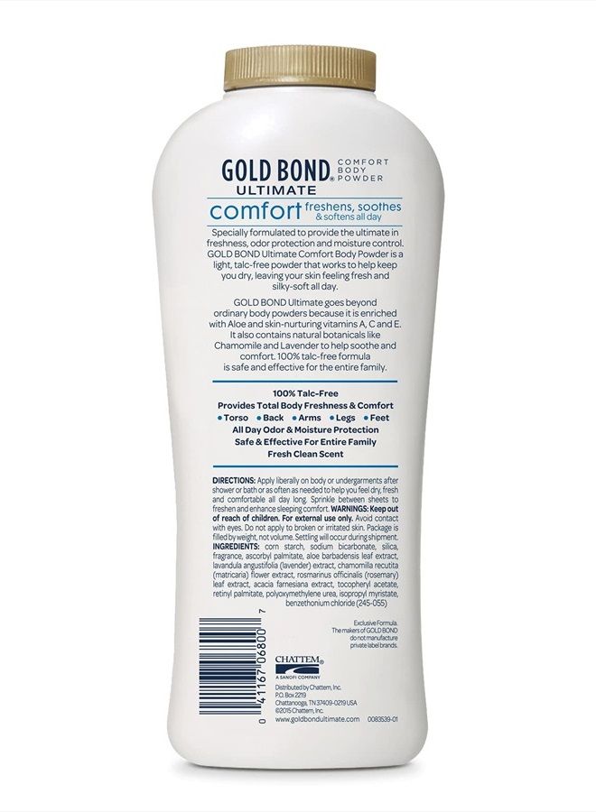 AMINZER Gold Bond Ultimate Comfort with Aloe Body Powder - 100% Talc-free, 10 Oz by Chattem - Image 2