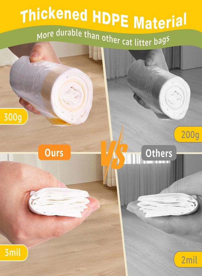 Zuqqony Litter Box Liners 20 Count, 37" x 18" Jumbo 3MIL Thicken Cat Litter Bags Tear Resistant Disposable Cat Litter Liners for XL Stainless Steel Litter Box and Other Suitable Size Litter Box - Image 5