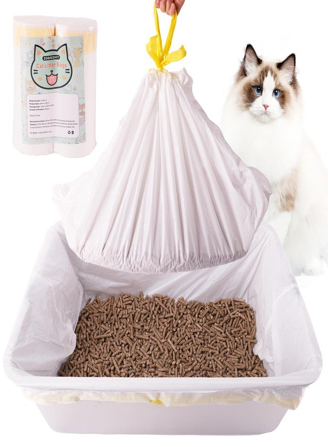 Zuqqony Litter Box Liners 20 Count, 37" x 18" Jumbo 3MIL Thicken Cat Litter Bags Tear Resistant Disposable Cat Litter Liners for XL Stainless Steel Litter Box and Other Suitable Size Litter Box - Image 1