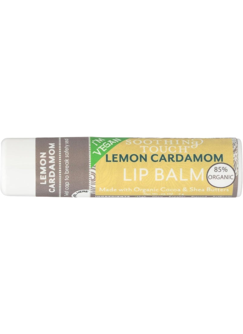 Soothing Touch - Soothing Touch Lemon Cardamom Vegan Lip Balm, .25 oz (85% Organic) (Case of 12) - Image 1