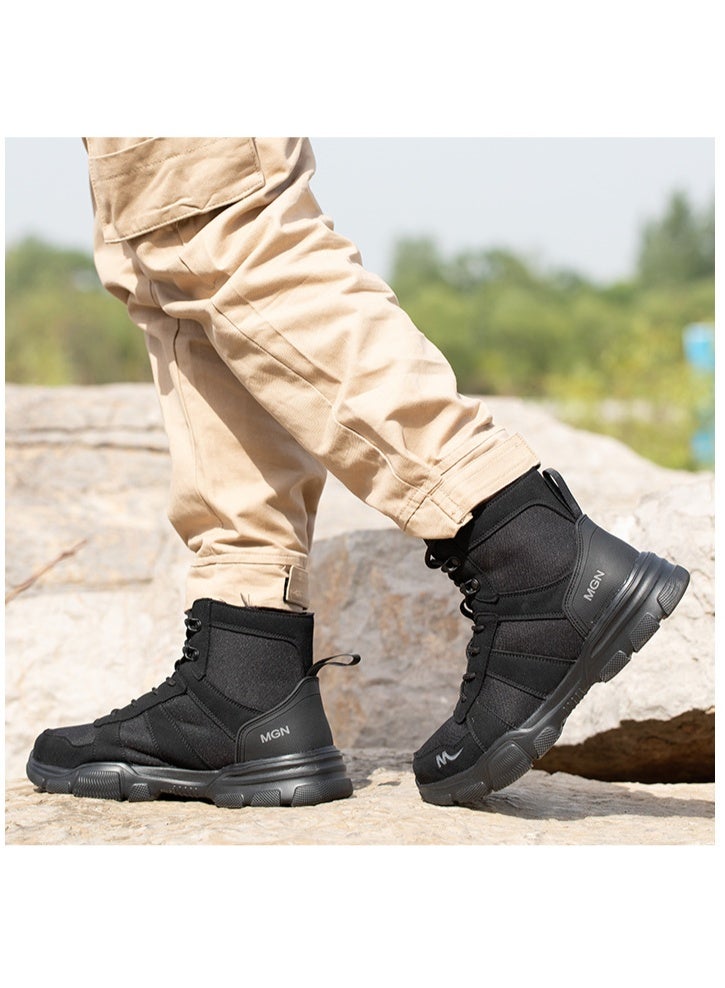 NIBEMINENT Work Boots Indestructible Safety Shoes Men Steel Toe Shoes Puncture-Proof Sneakers  Non Slip Work Shoes Male Tactical Boots - Image 2