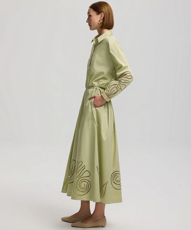 Ipekyol Embroidered Midi Skirt