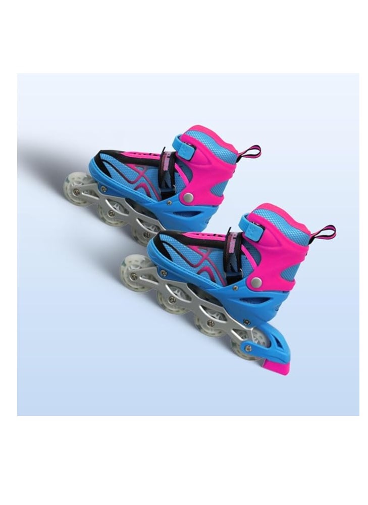 ENDLESS  EL1027 Inline Adjustable Skates Medium Size 34 EUR (UK 1.5) - 38 EUR (UK 5) for 6 to 12 Years | Aluminium Chassis and 70 mm PU Wheels | All Wheels Flash, ABEC 7 Bearings  - Image 2
