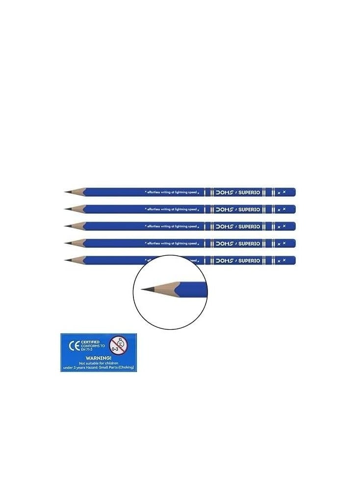 DOMS 50 قطعة من أقلام الجرافيت السوبر داكنة من سوبريو مع جرة | عبوة تومبلر | كتابة سهلة | تستخدم في المدرسة والمكتب | 50 قلم - Image 3