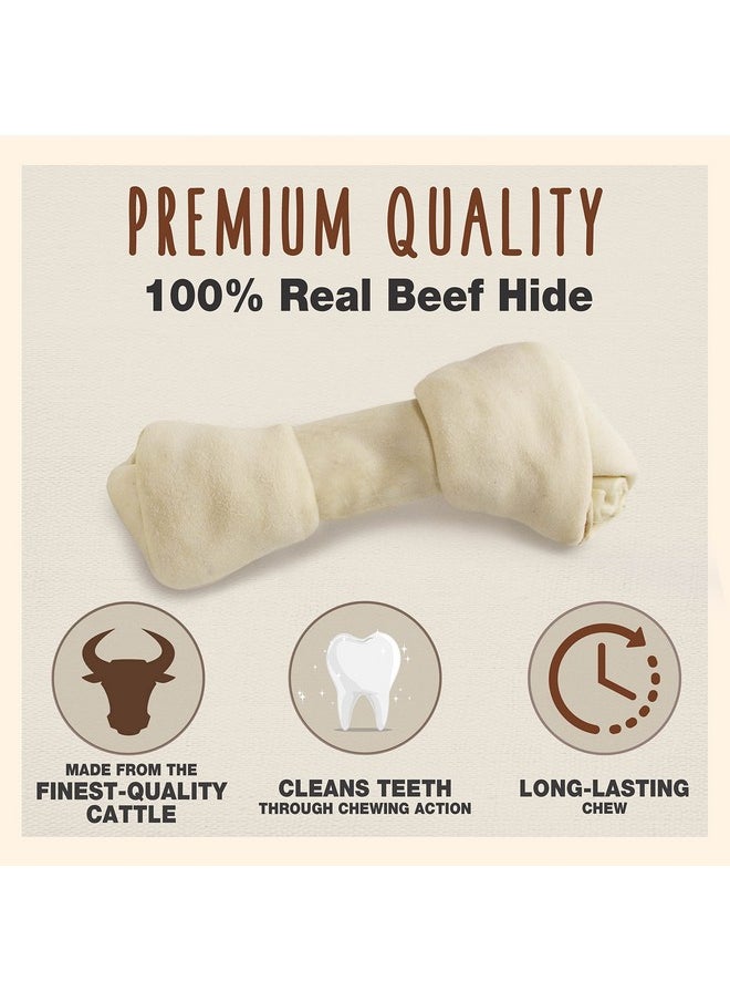 Cadet Cadet Premium Grade Beef Hide Dog Chews, 6"-7" Long-Lasting Knotted Rawhide Bones, Single-Ingredient, Natural Flavor, 4 Pack  - Image 2