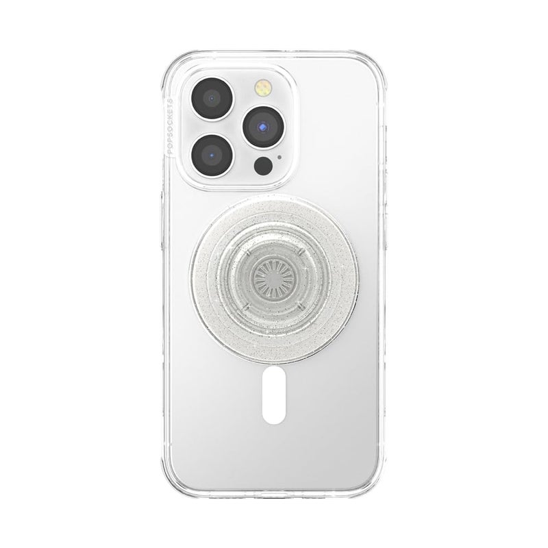 POPSOCKETS قبضة هاتف بوب سوكيتس لمغناطيس ماغسيف، حامل مغناطيسي، قاعدة هاتف، شفاف - لامع شفاف - Image 4