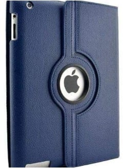 360 Degree Rotating Stand Leather Cover Case For Apple Ipad 2 Ipad 3 Ipad 4 Color Blue