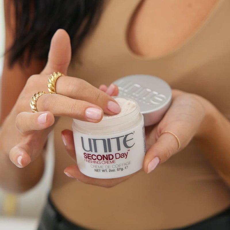 UNITE Hair - SECOND Day - Texturizing Finishing Cream for Effortless, Lived-In Texture - Frizz Control, Thermal Protection - Suitable for All Hair Types, 4 Fl Oz - Image 4