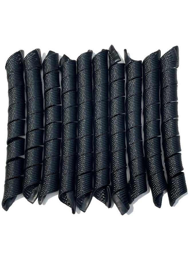 MC MAGIC CURLER - 40 Pcs Heatless Spiral Hair Curlers 22Inch Magic No Heat Hair Curls For Long Hair 4Pcs Styling Hooks Diy Hair Rollers Set（Black） - Image 1
