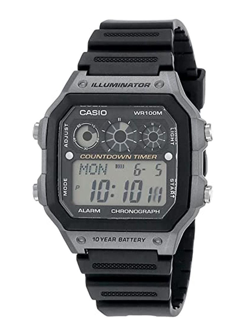 كاسيو Men's Digital Quartz Watch AE-1300WH-8AVDF - 45 mm - Black - Image 1