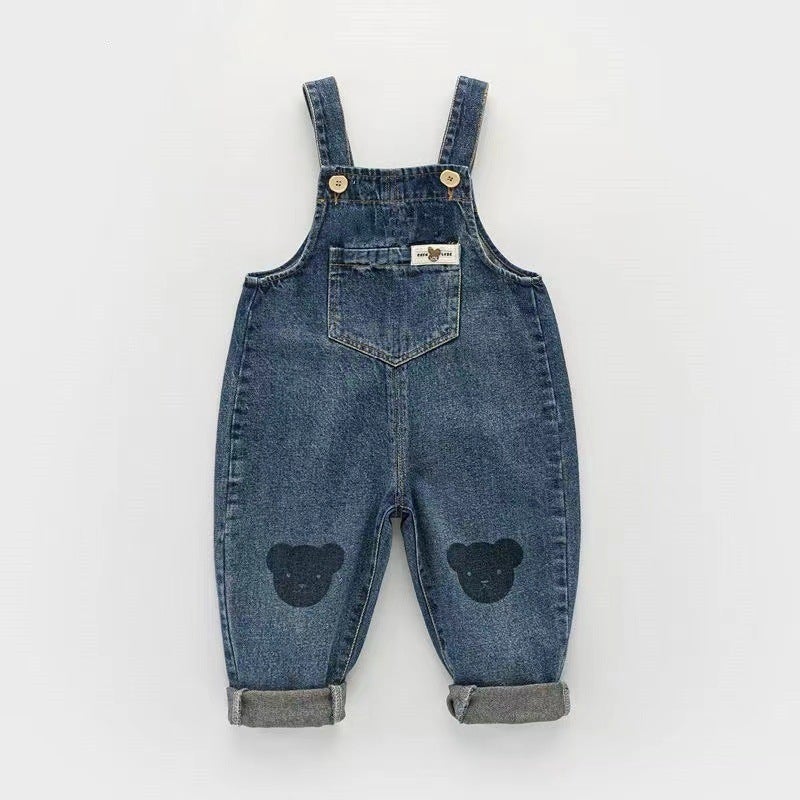 Children'S Denim Overalls 2025 Spring & Fall New Baby Jeans For Boys And Girls Fashion Trendy Versatile Casual Pants - Image 2