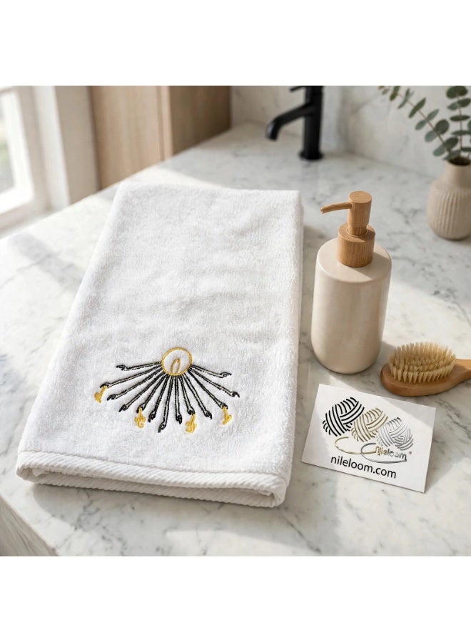 nileloom Great Nile Collection Towels Set, 100% Cotton, 700 GSM Luxury, Microwave Spa-Ready, Double-Stitched, Eco-Friendly, Ultra-soft, 80X50 cm (4 pcs) - Image 2