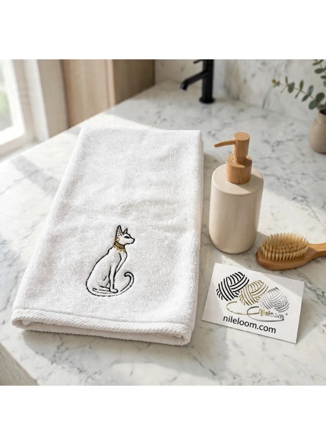 nileloom Great Nile Collection Towels Set, 100% Cotton, 700 GSM Luxury, Microwave Spa-Ready, Double-Stitched, Eco-Friendly, Ultra-soft, 80X50 cm (4 pcs) - Image 3