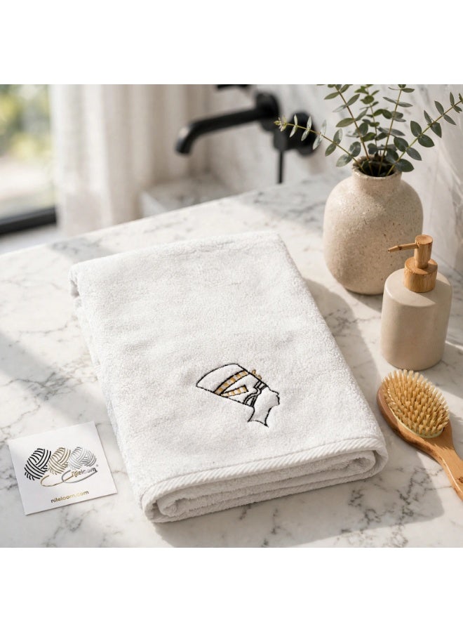 nileloom Great Nile Collection Towels Set, 100% Cotton, 700 GSM Luxury, Microwave Spa-Ready, Double-Stitched, Eco-Friendly, Ultra-soft, 80X50 cm (4 pcs) - Image 4