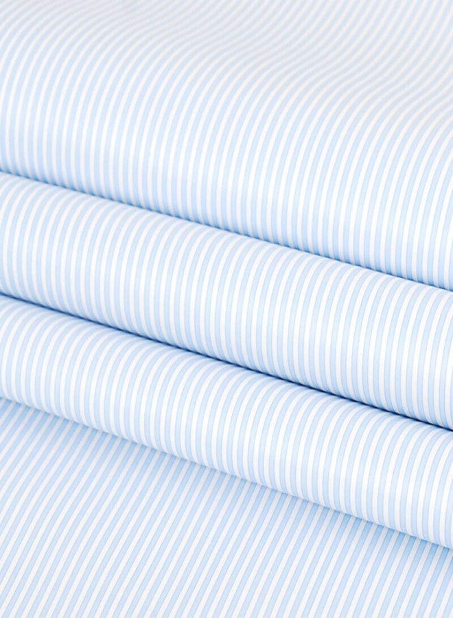 Waddllcor Blue Stripe Contact Paper Self Adhesive Shelf Drawer Liner Peel and Stick Wallpaper for Kitchen Countertops Living Room Bedroom 17.7" x 78.7" - Image 1