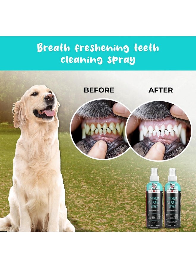 Pets Are Kids Too Pets are Kids Dog Dental Spray - 8oz Premium Dog Breath Spray & Dental Care - Natural Breath Freshener, Fights Tartar, Plaque & Gum Disease, Mouthwash for Dogs & Cats - Mint Formula Water Additive  - Image 4