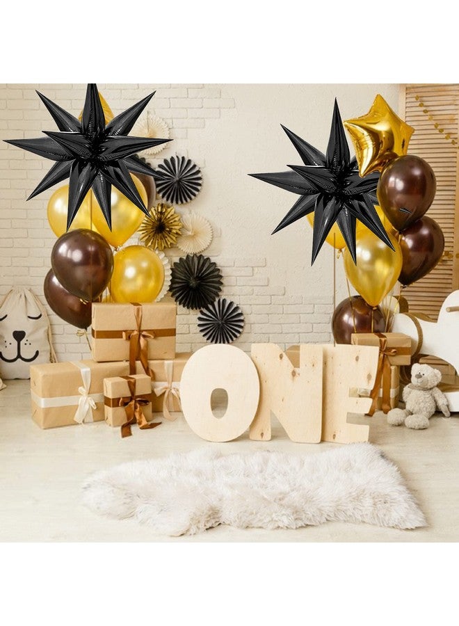 ZAKVOOR 60 Pcs Star Balloons 12 Spike Foil Explosion Party Decoration Balloons for Halloween Graduation Birthday (Black) - Image 5