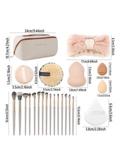JOSQUEWNN Makeup Brush Set 36 Pcs Makeup Tool Set, Premium Synthetic Foundation Powder Concealers Eye Shadows Blush Makeup Brushes Powder Puff, Pink, 36 Piece Set.  - Image 2