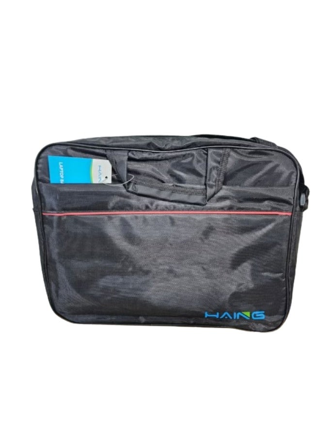 Haing A 15.6-inch laptop bag in a distinctive black color with a stylish and attractive design. - Image 1