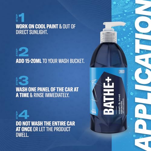 Gyeon Bathe+ 1000ml - Sio2 Ceramic Coating Infused Car Wash - pH Neutral - Instant Hydrophobic Protection - Self Cleaning Properties - Perfect for Maintaining Your Car Ceramic Coating - Image 3