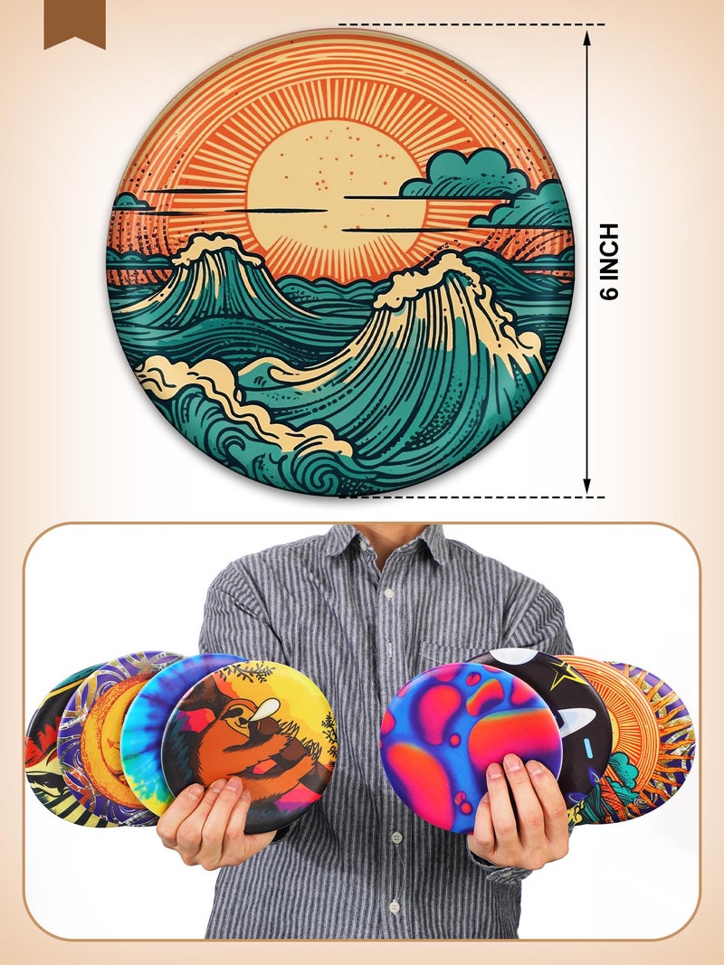 Syhood 8 Pcs Foldable Silicone Flying Disc Golf Toy 6 Inch 55 Gram Sport Soft Fly Disc Fly Straight and Far Colorful Playground Toys for Beginners or Advanced Indoors or Outdoor Playing Lawn Game - Image 3