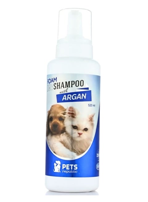 بيتس ريبابليك شامبو رغوي بالأرجان – 520 مل | شامبو جاف بدون ماء لفراء صحي ومنعش من فارماسي