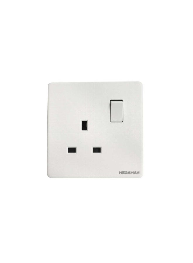 ميجامان Megaman Single Switched Socket 1Gang 13Amp - White - Image 3