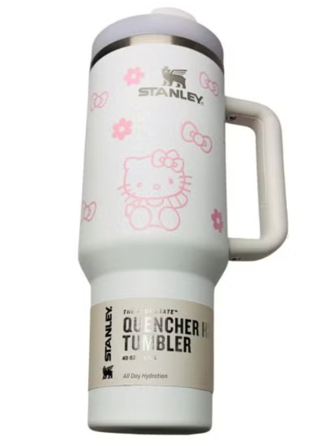 Stanley 40oz Stainless Steel Quencher Tumbler with Handle and Straw – H2.0 FlowState Double Wall Vacuum Insulated Travel Cup – Leak-Resistant Lid, BPA-Free Hydration Mug Keeps Drinks Cold for 24 Hours or Hot for 12 – Reusable, Durable & Cupholder Friendly - Image 2