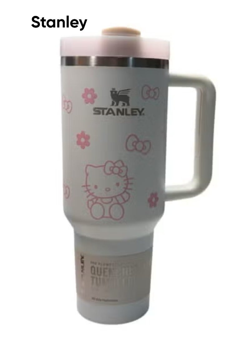 Stanley 40oz Stainless Steel Quencher Tumbler with Handle and Straw – H2.0 FlowState Double Wall Vacuum Insulated Travel Cup – Leak-Resistant Lid, BPA-Free Hydration Mug Keeps Drinks Cold for 24 Hours or Hot for 12 – Reusable, Durable & Cupholder Friendly - Image 1