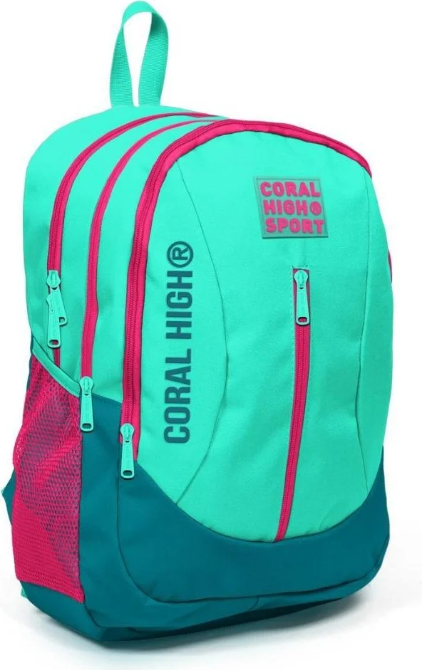 CORAL HIGH Sport Water Green Civit Four Compartment USB Charging Headphone Output Backpack 23229
