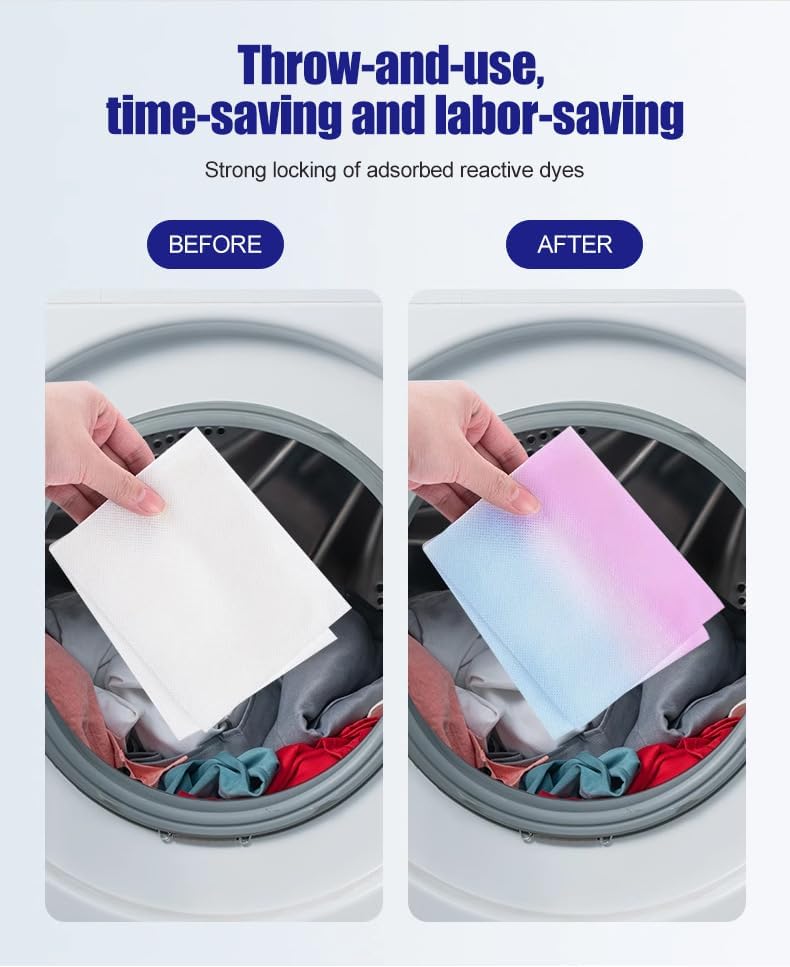 Dryer Sheets, Prevent Color Bleeds Runs Absorber Laundry Sheets, Anti Dyeing Clothes, Clothing Color Absorbing Paper Mite Removal Color Trapping Sheets for Home Apartment Use(1 Box/30Pcs) - Image 2