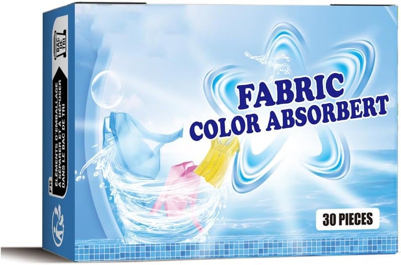 Dryer Sheets, Prevent Color Bleeds Runs Absorber Laundry Sheets, Anti Dyeing Clothes, Clothing Color Absorbing Paper Mite Removal Color Trapping Sheets for Home Apartment Use(1 Box/30Pcs) - Image 1