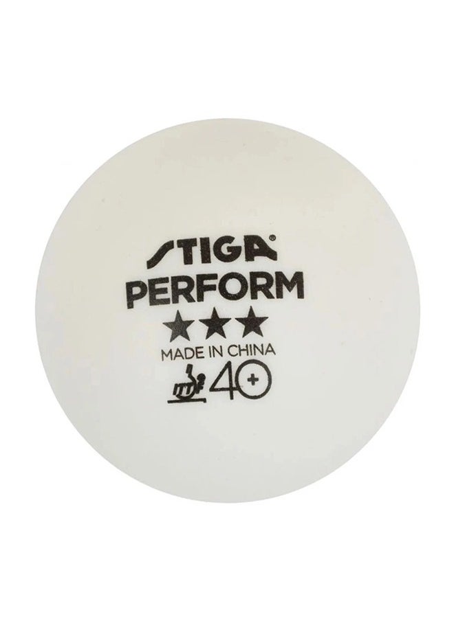 Stiga - Perform 3 Star Table Tennis Ball - White (6 Pack) - Image 1