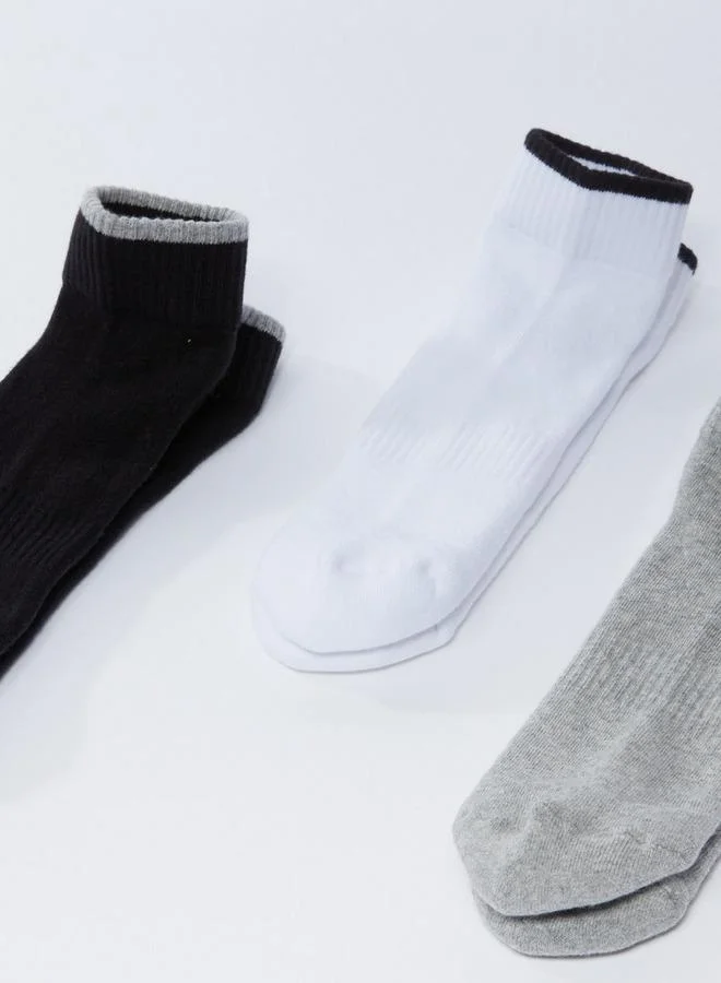 سبلاش فيڤ Set of 3 - Ribbed Ankle Length Socks