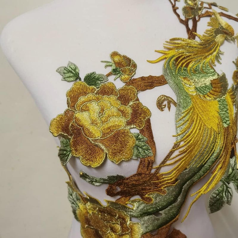 FJTANG 1pcs Flower Butterfly Embroideried Patch Fabric National Trend Applique Sew Clothes Accessories (Style E) - Image 4