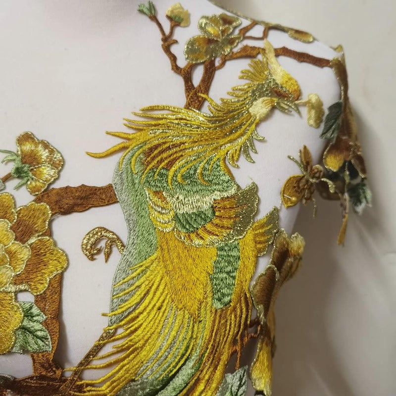FJTANG 1pcs Flower Butterfly Embroideried Patch Fabric National Trend Applique Sew Clothes Accessories (Style E) - Image 3