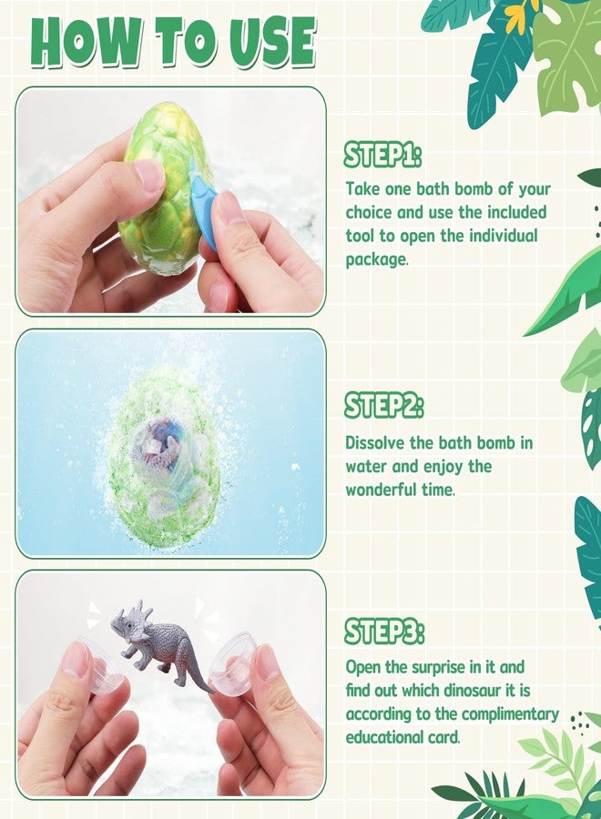 TranquilBliss Dino Egg Bath Bombs for Kids with Surprise Inside, 6 Packs Dinosaur Bath Toys Set for Boys,Girls, Bubble Fizzies, Educational Birthday & Christmas Gift Ideas - Image 5