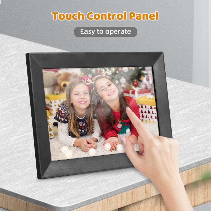 10.1 Inch WiFi Digital Photo Frame Built-in 16GB Memory Smart Digital Picture Frame LCD Touch Panel Auto Rotation APP Sharing Birthday Festival Christmas Gift for Family Friends - Image 3